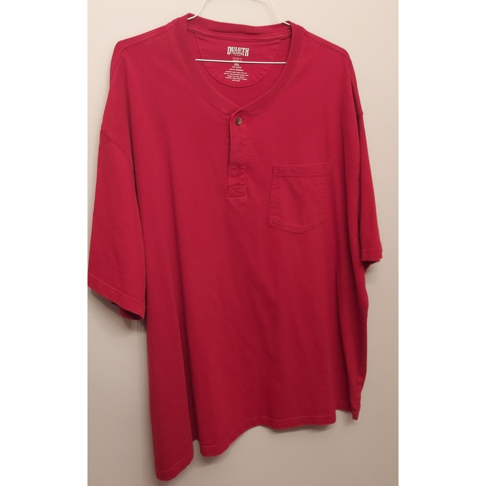 CLEARANCE Duluth Trading Co Relaxed Fit Longtail T Men's Red Shirt Size 3XL